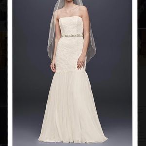 Galina - Lace Trumpet with Tulle Skirt, NWT!